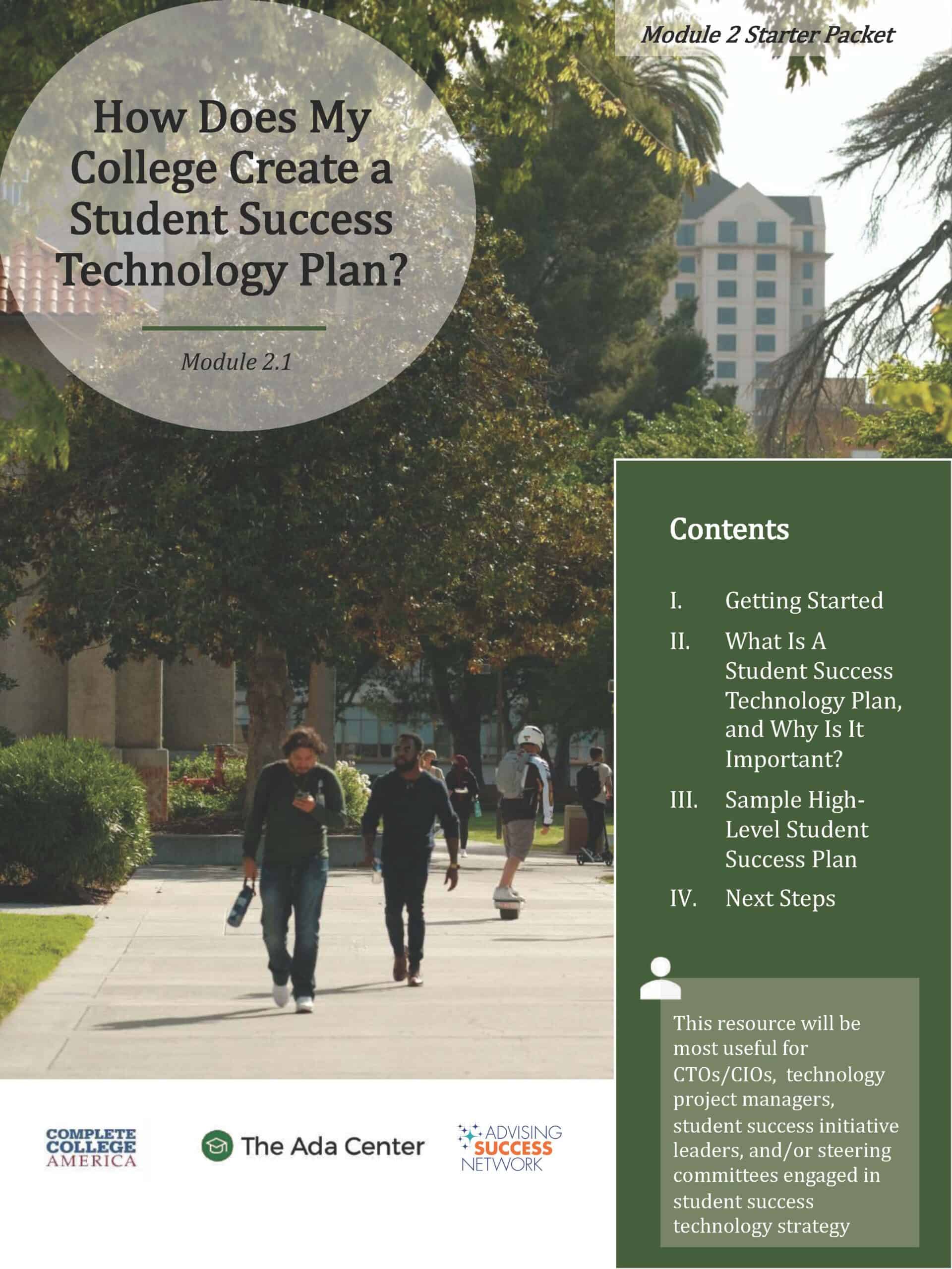 Improving student success with college technology plans in higher education settings.