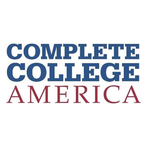 Complete College America logo promoting college completion initiatives and higher education success.